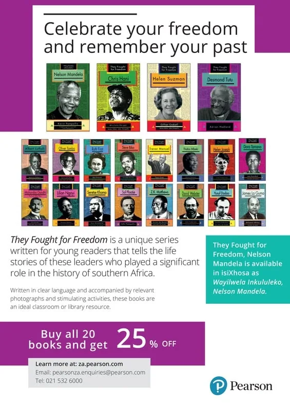 They Fought for Freedom Pearson series — Mandela, Hani, Suzman, Tutu