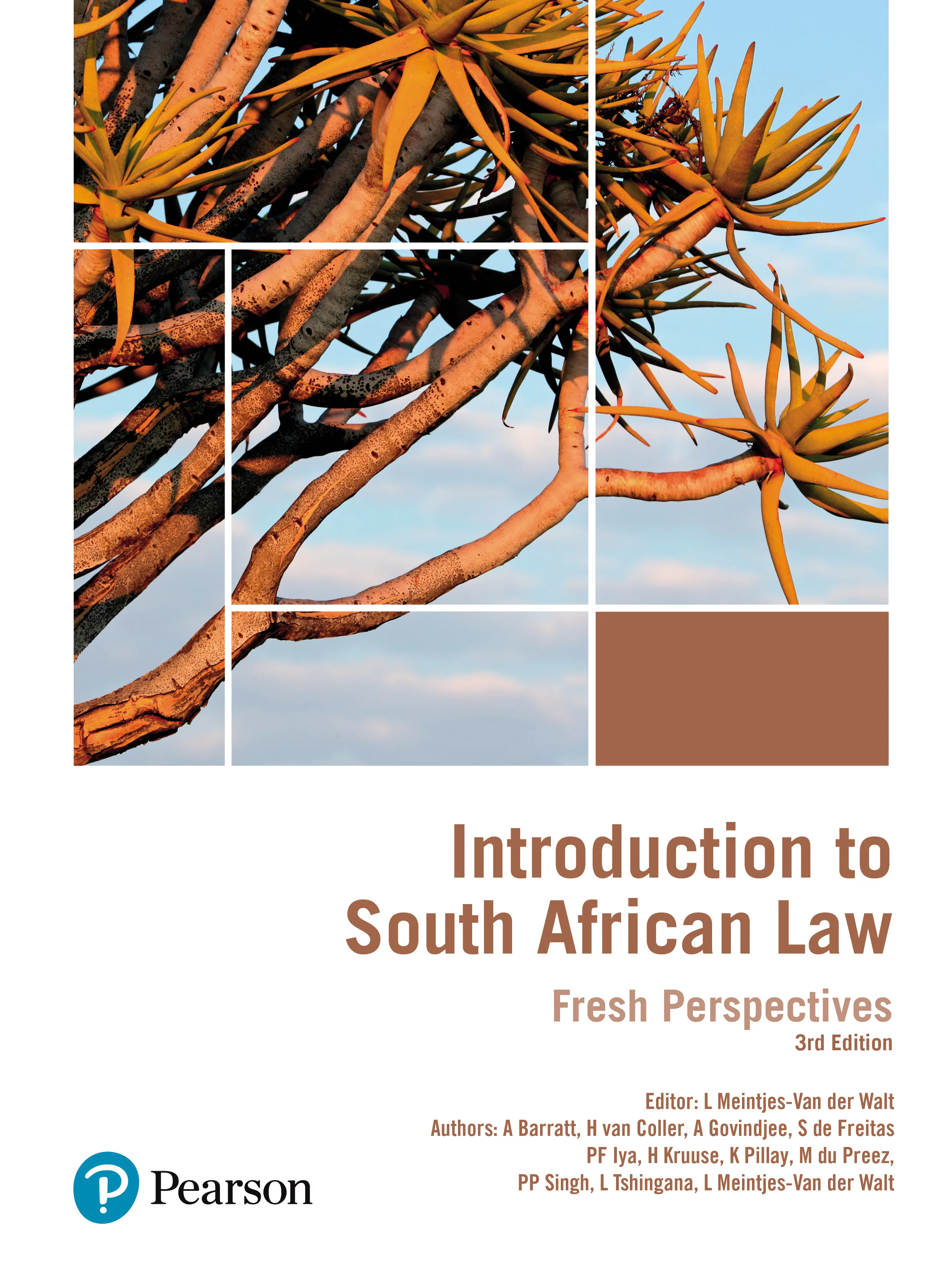 Introduction to South African Law — 3rd Edition textbook cover (orange aloe plant)