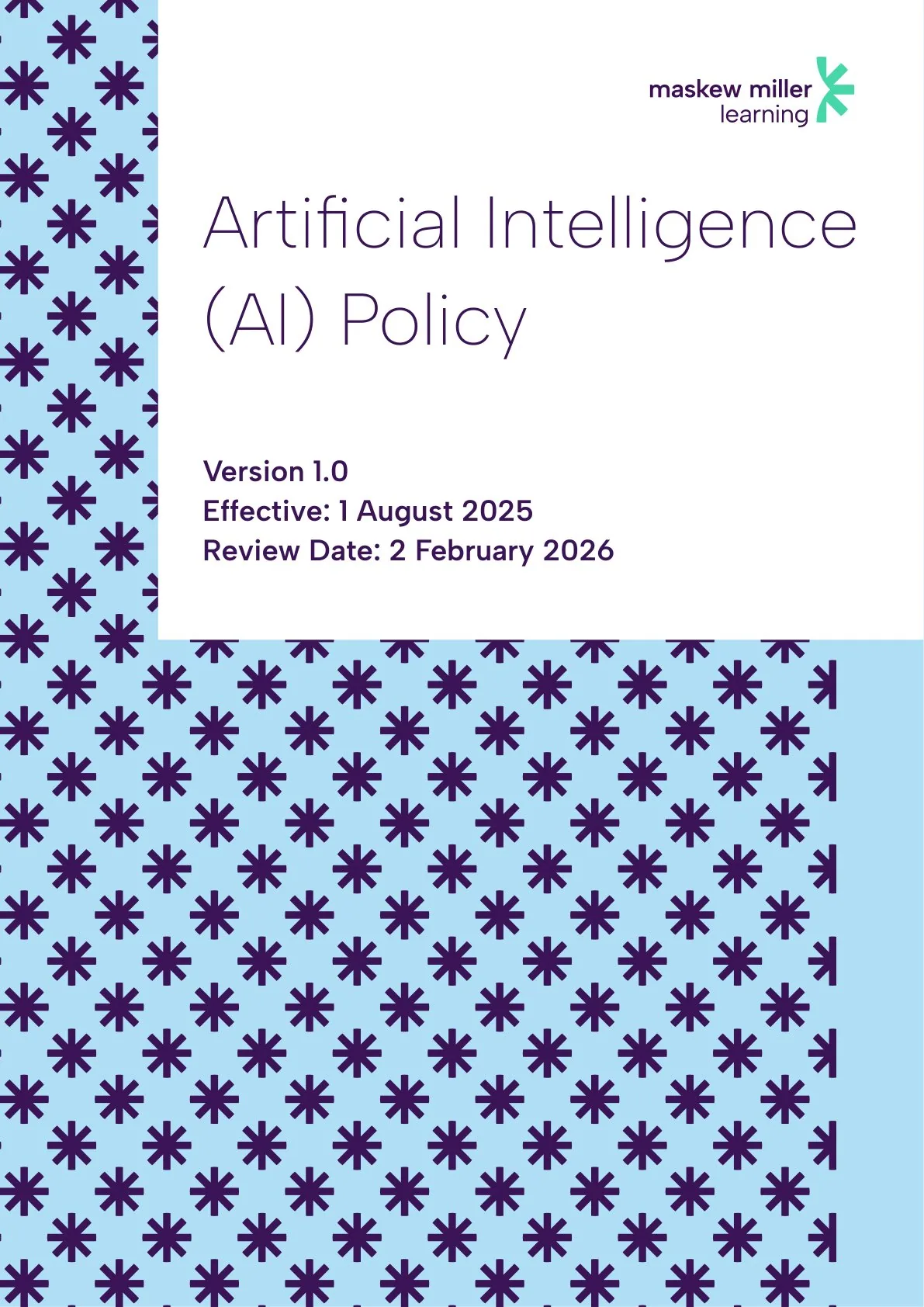 Maskew Miller Learning AI Policy 2025 cover