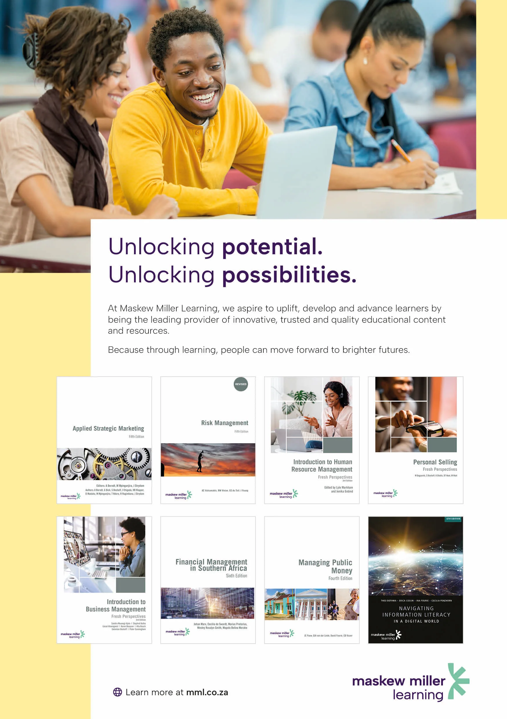 Maskew Miller Higher Education — SAIMS textbook campaign 2024