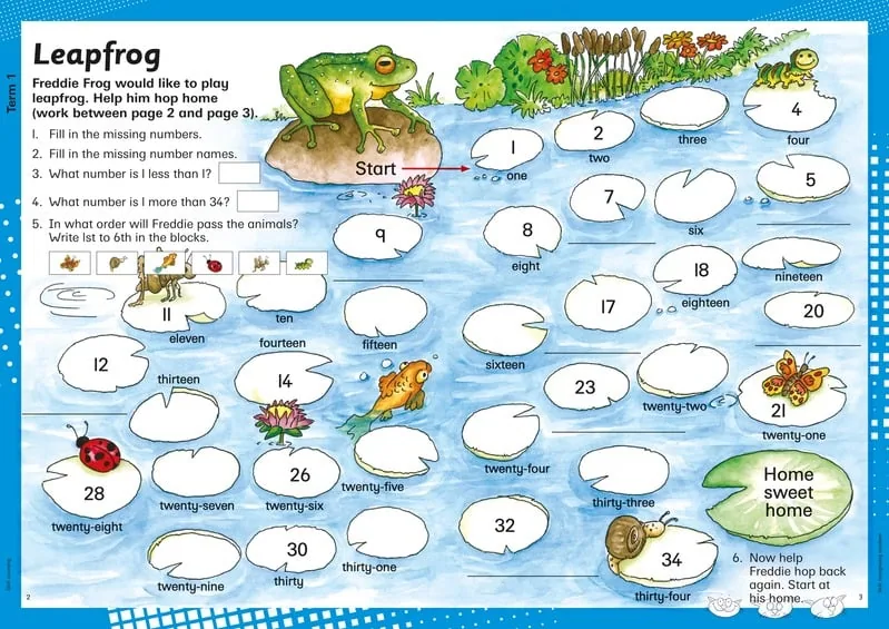Leapfrog children's educational spread — Freddie Frog activity
